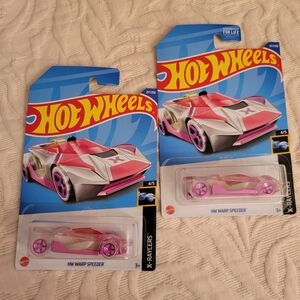 Hot Wheels Pink and Silver Warp Speeder TH Treasure Hunt 2